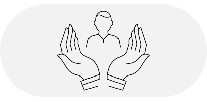 icon of hands holding a person