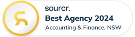 Best Agency in Accounting & Finance NSW 2024 awarded by Sourcr
