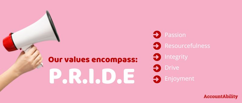 AccountAbilities PRIDE values